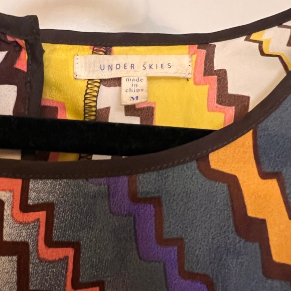 Under Skies Printed Dress With Cutout Sleeves Great Condition Size M - Picture 3 of 4